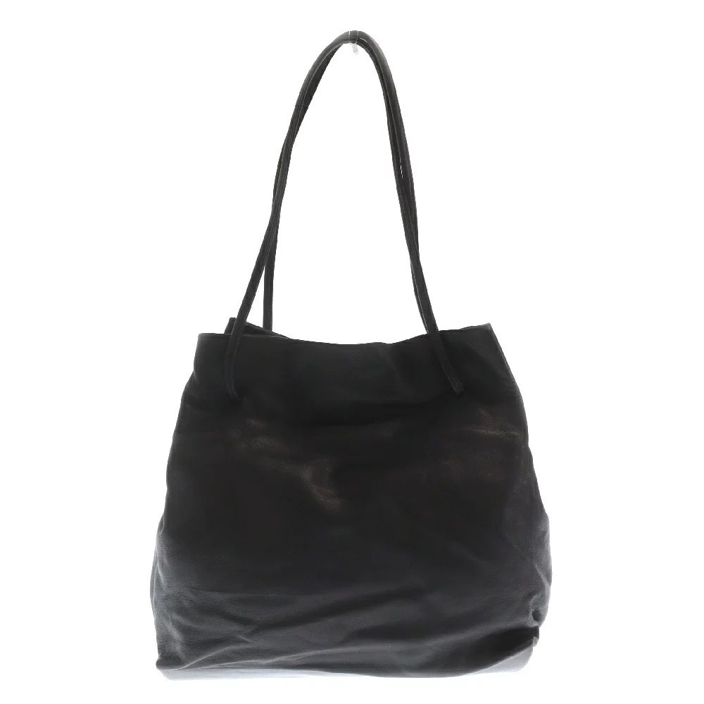 Prada black logo bag leather handbag shoulder embossed